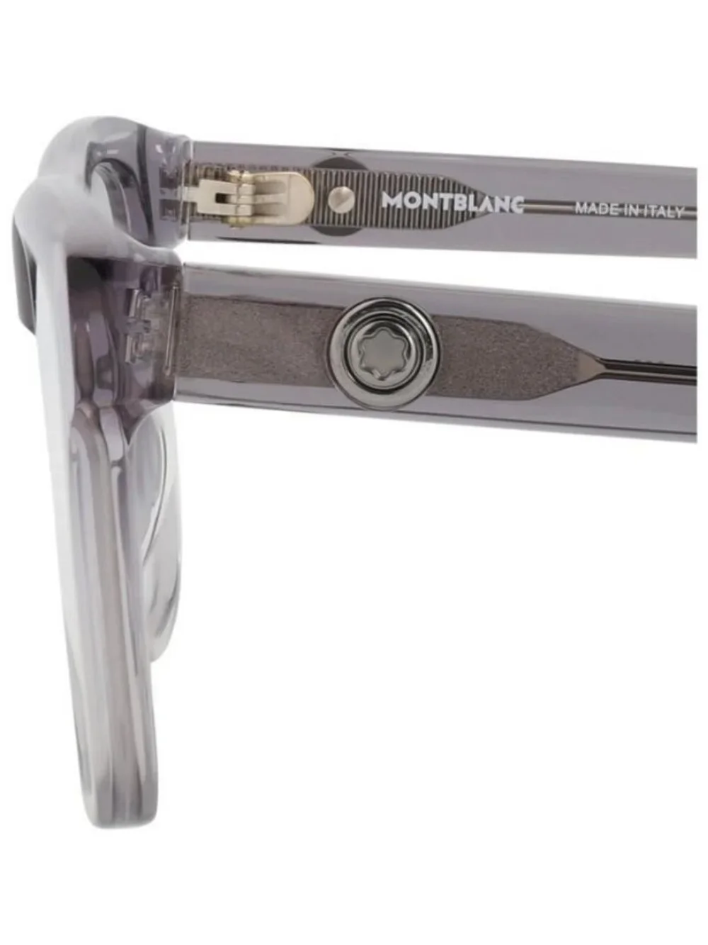 New Montblanc Mens Square/Rectangle Grey Grey Transparent Fashion Designer Eyegl